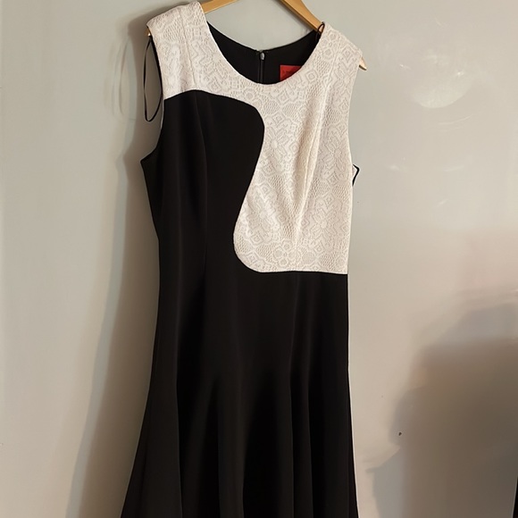 B Michael America Sheath Dress Black White New 14 $245 Red Collection - Picture 6 of 7